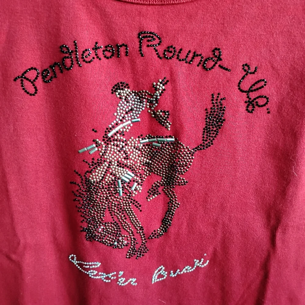 Pendleton Women's Red Graphic Tank Top Size: XL - Picture 3 of 6